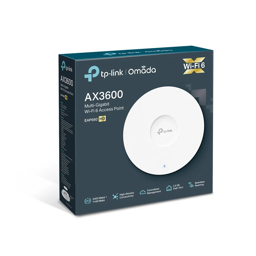 TP-Link EAP660 HD AX3600 WiFi 6 Multi-Gigabit Access Point with MU-MIMO and PoE+ - Image 2