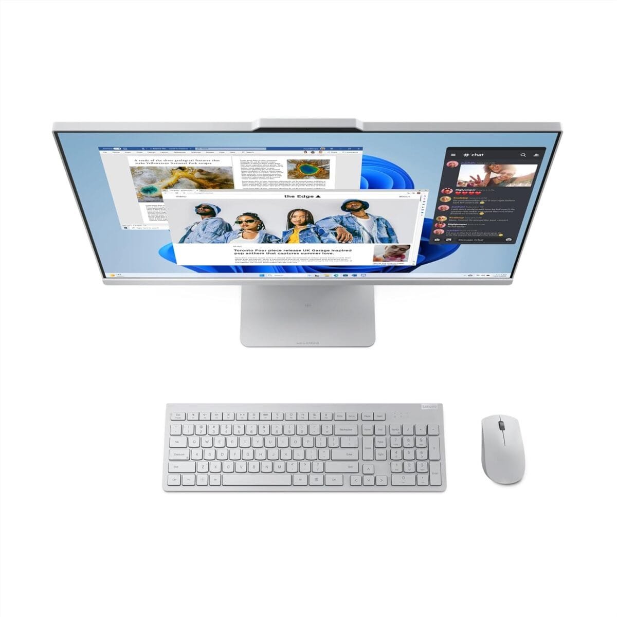 Lenovo IdeaCentre AIO 13th Gen Core i7-13620H 27" QHD IPS (32GB RAM/1TB SSD/Windows11/Office 2021/3Wx2 Harman Speaker/Touchscreen/Wireless EOS Keyboard & Mouse, Grey),...