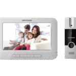 DS-KIS202,DS-KIS204, video door phone, 4-wire intercom, home intercom system, 7-inch screen door phone, Hikvision door station, villa security kit