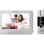 DS-KIS202,DS-KIS204, video door phone, 4-wire intercom, home intercom system, 7-inch screen door phone, Hikvision door station, villa security kit