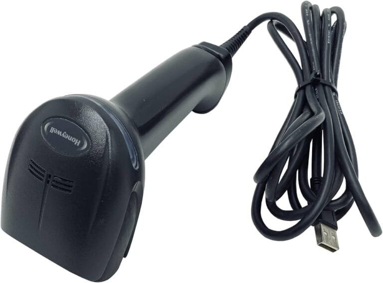 Honeywell 1950GSR scanning product barcode at POS counter