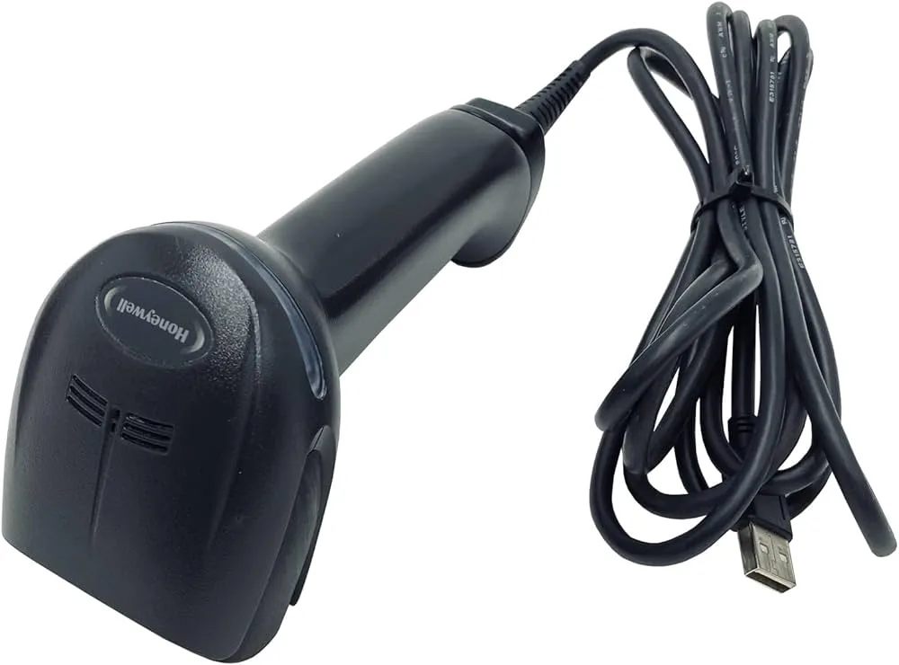 Honeywell 1950GSR scanning product barcode at POS counter