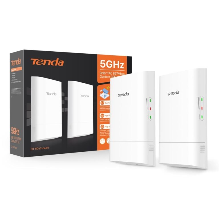 Tenda O1-5G Outdoor CPE 5GHz 867Mbps 9dBi Pre-Configured 2-Pack