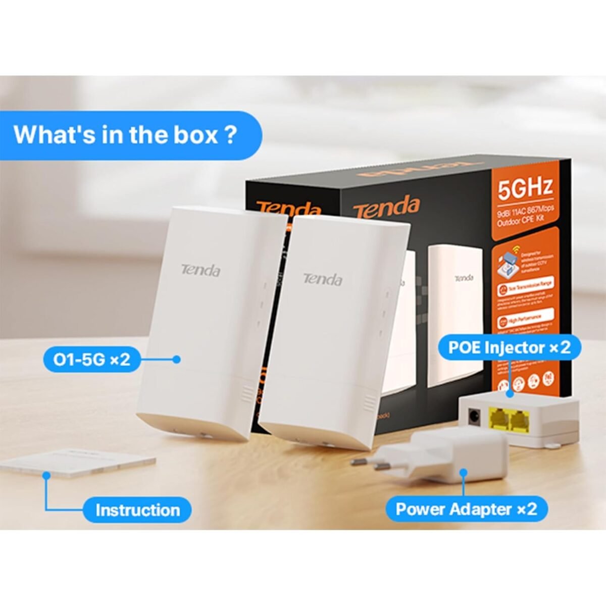 Tenda O1-5G Outdoor CPE 5GHz 867Mbps 9dBi Pre-Configured 2-Pack - Image 8