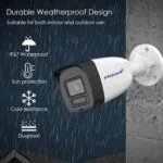 Weatherproof security camera for outdoor use