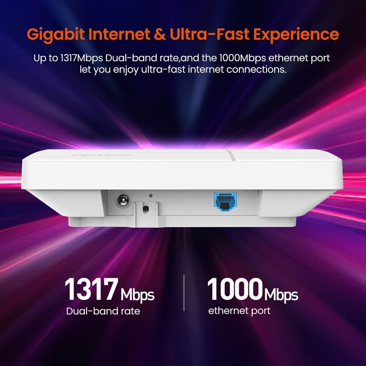 Tenda i24 AC1200 Wave 2 Dual-Band Gigabit Ceiling Access Point 3Yr - Image 5