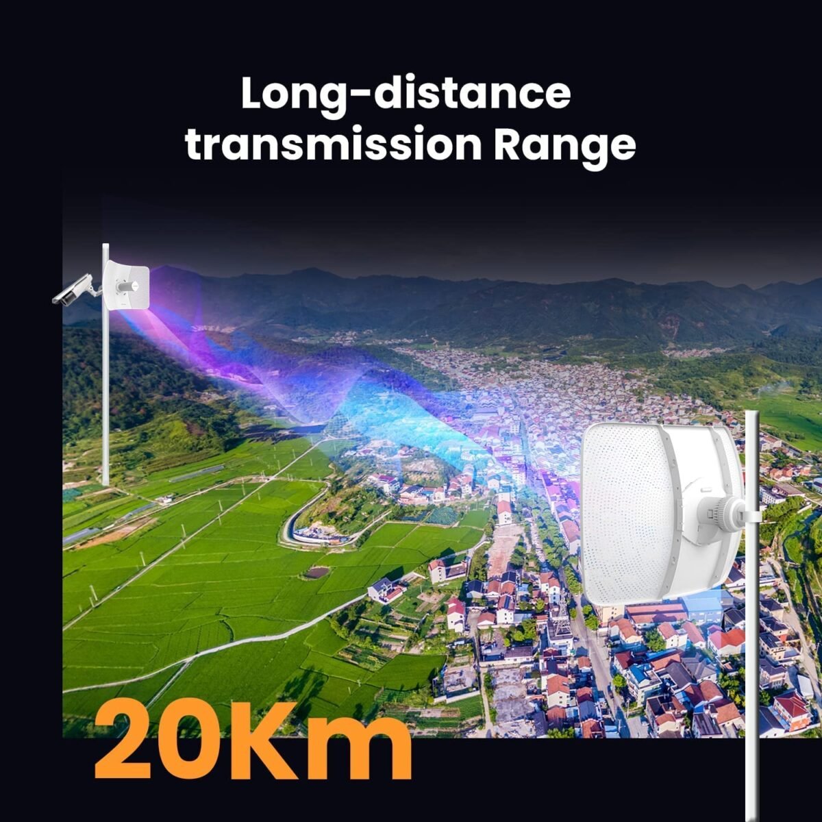 Tenda O8 5GHz Outdoor CPE 23dBi 433Mbps Point to Point Bridge Up To 20km - Image 9