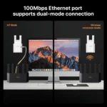 Tenda A10 N300 Wi-Fi Range Extender with Ethernet Port & Intelligent LED 3Yr - Image 4