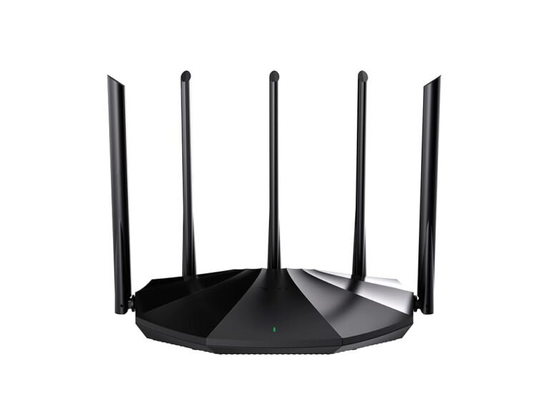 Tenda TX2 Pro WiFi 6 AX1500 Smart Router, Dual Band Gigabit Wireless Internet, 5 * 6dBi High-Gain Antennas, 3 Gigabit LAN Ports, WPA3+OFDMA+MU-MIMO (Black)
