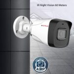 CP Plus 4MP IR Network Bullet Camera | Full HD 2688×1520 | 6 mm Lens | 60 m Night Vision | Built-in Mic | PoE & IP67 Weatherproof [CP-UNC-TA41L6C-D-Q]