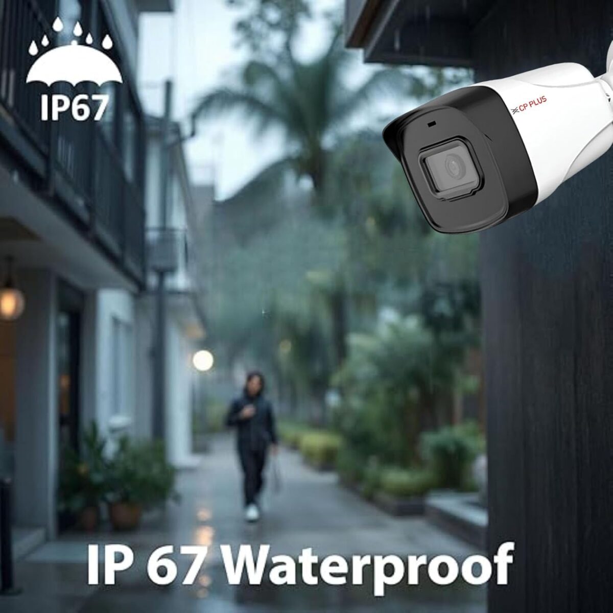 CP Plus 4MP IR Network Bullet Camera | Full HD 2688×1520 | 6 mm Lens | 60 m Night Vision | Built-in Mic | PoE & IP67 Weatherproof [CP-UNC-TA41L6C-D-Q]