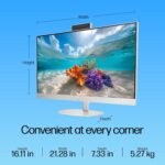 HP AIO, 13th Gen Intel Core i3-1315U,(8GB DDR4,512GB SSD) 300 nits, Anti-Glare, 23.8inch(60.5cm) FHD, Win11, M365, Office24, Shell White, 5.27kg, FHD IR Camera w/Privacy...