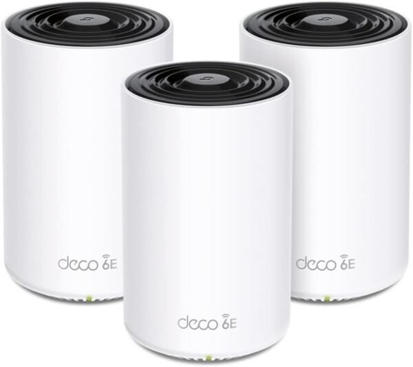TP-Link Deco WiFi 6E Mesh AX 5400Mbps Deco XE75(3-Pack) – 670? WiFi Cover – Mesh AI-Driven – Parental Control – Compatible with All Black Boxes