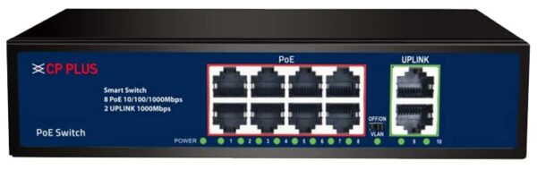 CP Plus CP-ANW-GPU8G2 8 port Gigabit PoE switch price India