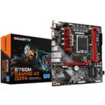 GIGABYTE B760M Gaming AC DDR4 (B760/Intel LGA 1700) Micro-ATX PCIe 4.0, Dual M.2, 2.5GbE LAN, Intel Wi-Fi 5, USB 3.2 Gen1 Gaming Motherboard
