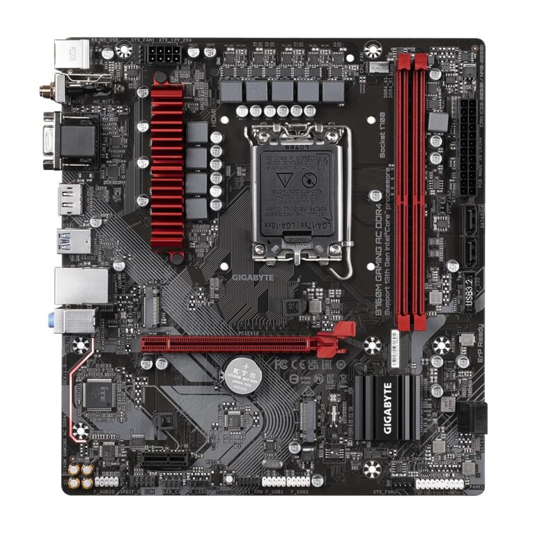 GIGABYTE B760M Gaming AC DDR4 (B760/Intel LGA 1700) Micro-ATX PCIe 4.0, Dual M.2, 2.5GbE LAN, Intel Wi-Fi 5, USB 3.2 Gen1 Gaming Motherboard