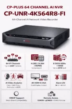 CP Plus CP-UNR-4K564R8-FI 8 SATA 160TB NVR front panel India