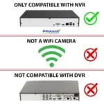 PRAMA PT-NC143D3-WNM(D2) 4MP Fixed Turret Network Camera with Smart Dual Light, Microphone & IP67 | Included PVC Stickers