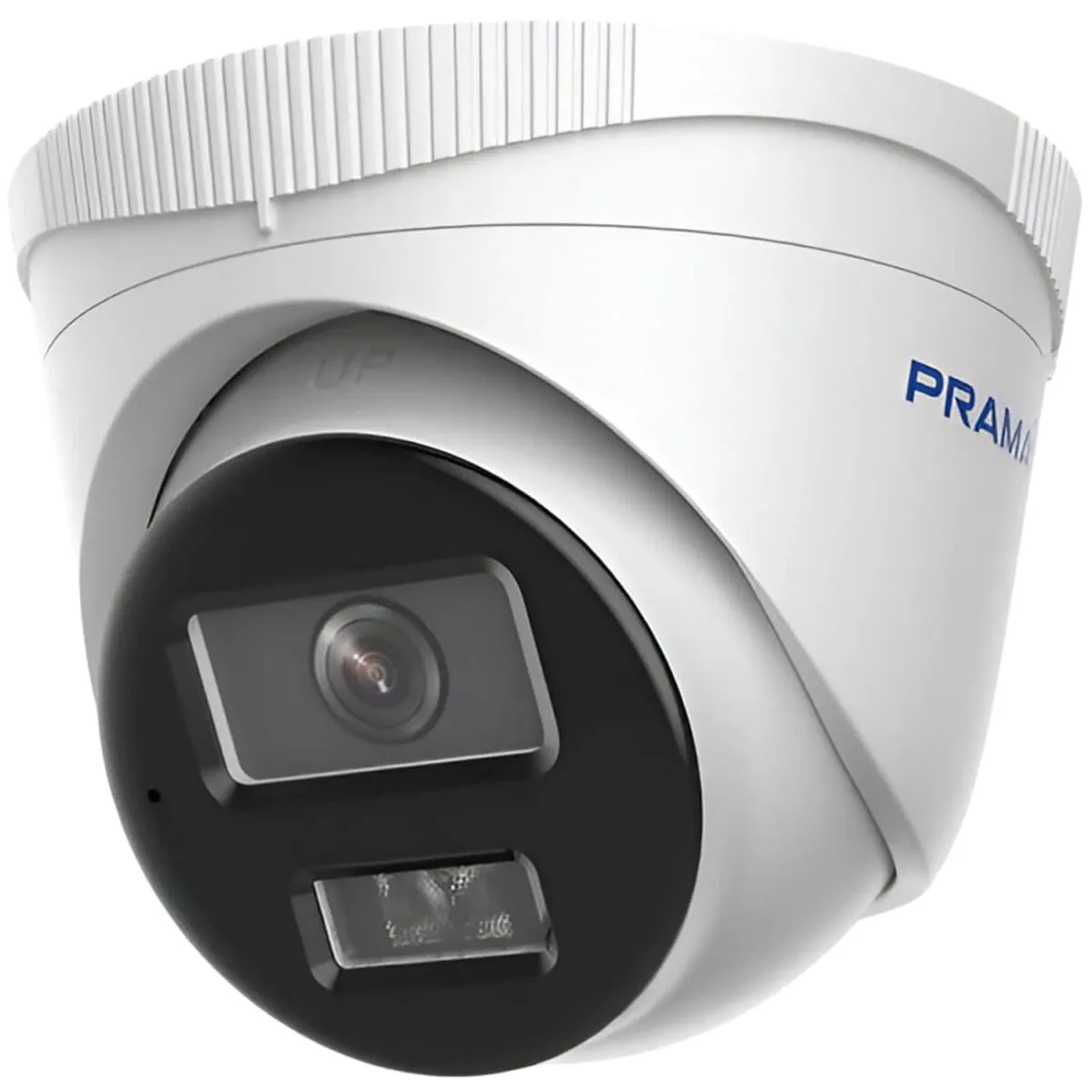 PRAMA PT-NC143D3-WNM(D2) 4MP Fixed Turret Network Camera with Smart Dual Light, Microphone & IP67 | Included PVC Stickers