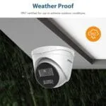 PRAMA PT-NC143D3-WNM(D2) 4MP Fixed Turret Network Camera with Smart Dual Light, Microphone & IP67 | Included PVC Stickers