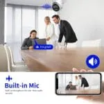 PRAMA PT-NC143D3-WNM(D2) 4MP Fixed Turret Network Camera with Smart Dual Light, Microphone & IP67 | Included PVC Stickers