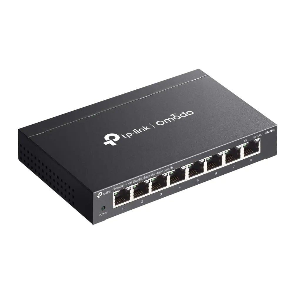 TP-Link ES208G 8 Port Gigabit Network Switch, Omada Ethernet Switch, Ethernet Splitter, Metal Case, Easy Cloud Managment, Silent operation, Energy Saving, Plug & Play,...