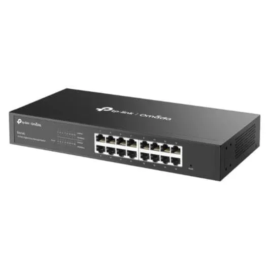 ES216G Easy Managed Gigabit Switch, 16 Port, Steel Casing, Rack Mountable 1U, Compatible Compatible with TP-Link