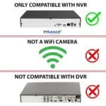 PRAMA PT-NC123D3-WNM(D2) 2MP Fixed Turret Network Camera with Smart Dual Light, Built-in Mic & IP67 | Included PVC Stickers