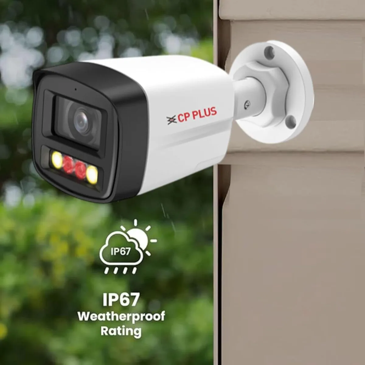 CP Plus 2MP Dual Light Bullet IP Camera | 1080p Full HD | Warm Light + IR Night Vision 30m | Built-in Mic & Speaker | PoE, IP67 Outdoor Camera [CP-UNC-TA21L3B-LQ]