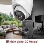 CP Plus 2MP Dual Light Dome IP Camera | Full HD 1080p | Built-in Mic & Speaker | 30m Dual Light Night Vision | PoE & IP67 Weatherproof [CP-UNC-DA21L3B-LQ]