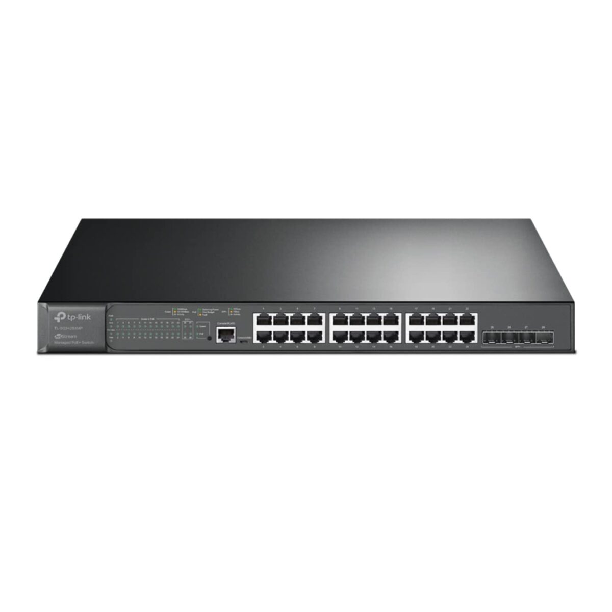 TP-Link TL-SG3428XMP , Jetstream 24 Port Gigabit Smart Managed L2+ PoE switch , 24 PoE+ Port @384W, 4 * 10GE SFP+ Slots , Omada SDN Integrated , IPv6 and Static Routing ,...