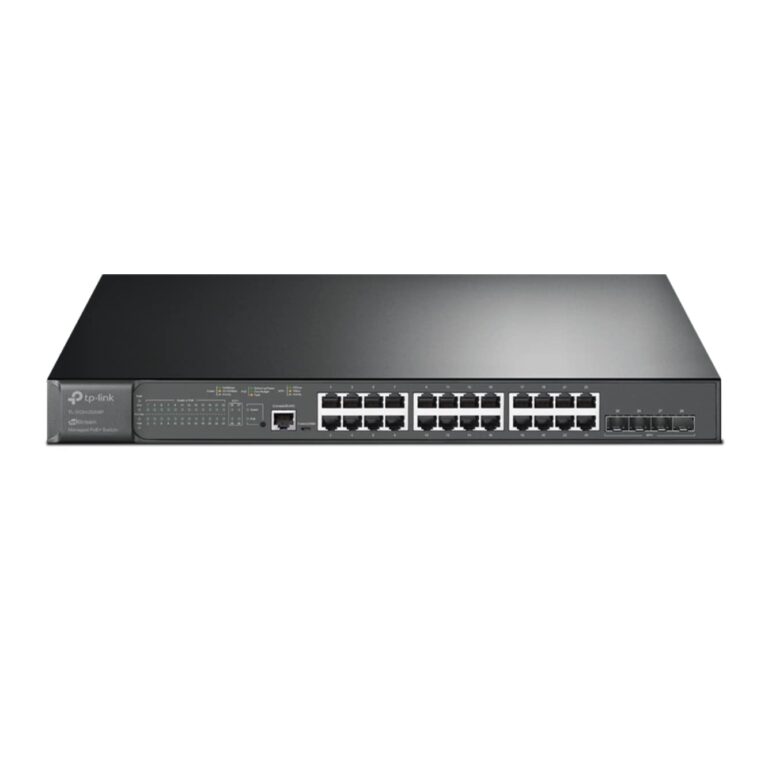 TP-Link TL-SG3428XMP , Jetstream 24 Port Gigabit Smart Managed L2+ PoE switch , 24 PoE+ Port @384W, 4 * 10GE SFP+ Slots , Omada SDN Integrated , IPv6 and Static Routing ,...
