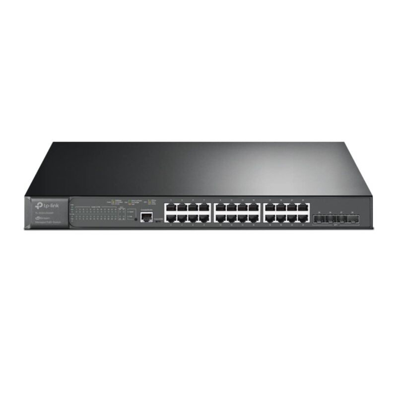 TP-Link TL-SG3428XMP , Jetstream 24 Port Gigabit Smart Managed L2+ PoE switch , 24 PoE+ Port @384W, 4 * 10GE SFP+ Slots , Omada SDN Integrated , IPv6 and Static Routing ,...