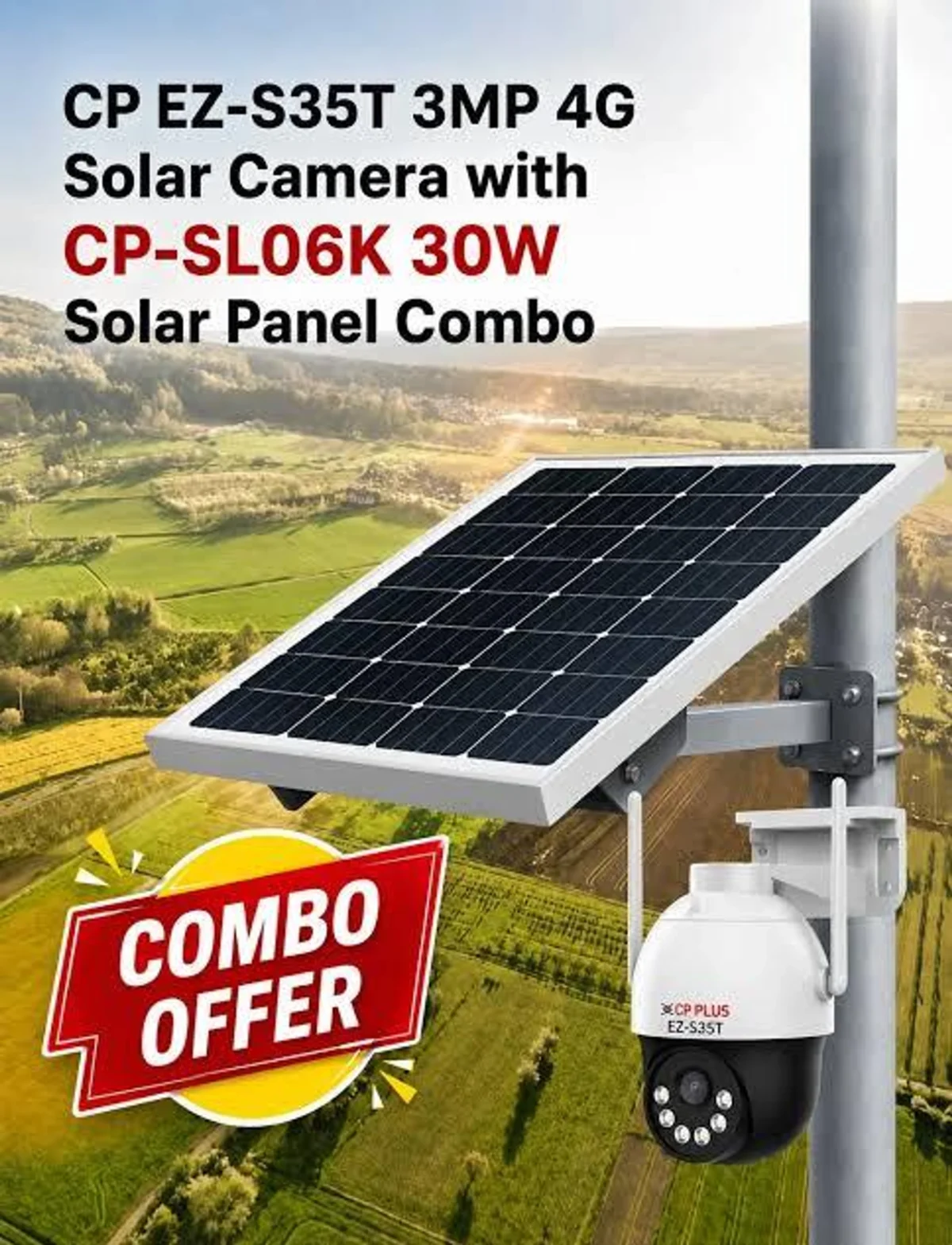 1-ez-s35t-with-solar-kit-indoor-outdoor-security-camera-cp-plus-original-imahp59avdghrhgf CP Plus EZ-S35T 3MP 4G solar PT camera with CP-SL06K kit price India