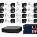 CP Plus 16Ch NVR 16× 2MP Dual Light Two-Way Audio Bullet Camera Combo with 2× Gigabit PoE Switch & 4TB WD Purple HDD